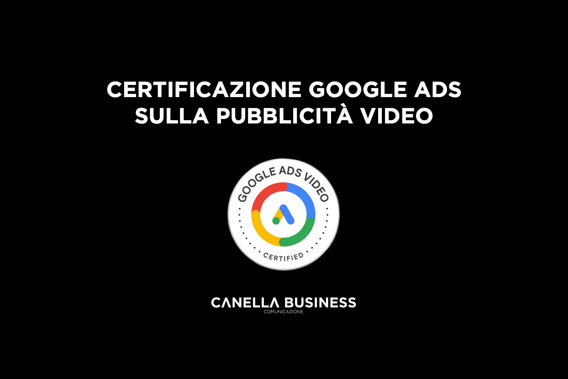 Certificazione Google Ads sulla pubblicità video