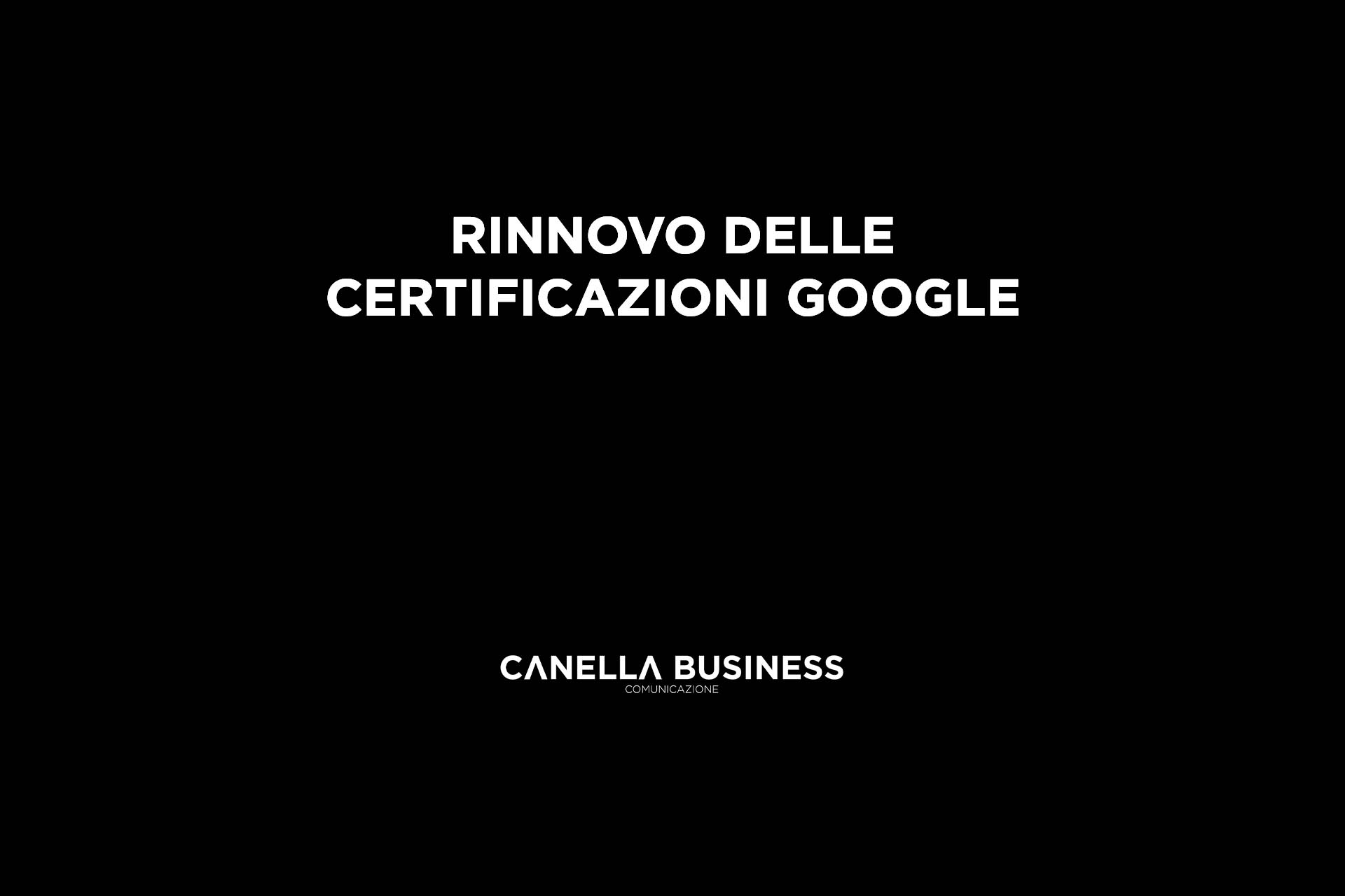 Rinnovo delle certificazioni Google