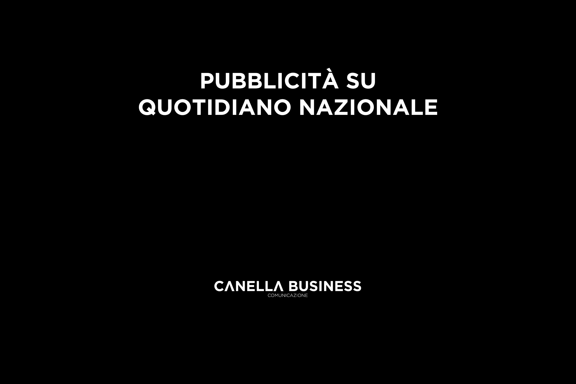 Pubblicità su quotidiano nazionale